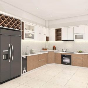 Tủ bếp MDF cốt xanh phủ Acrylic