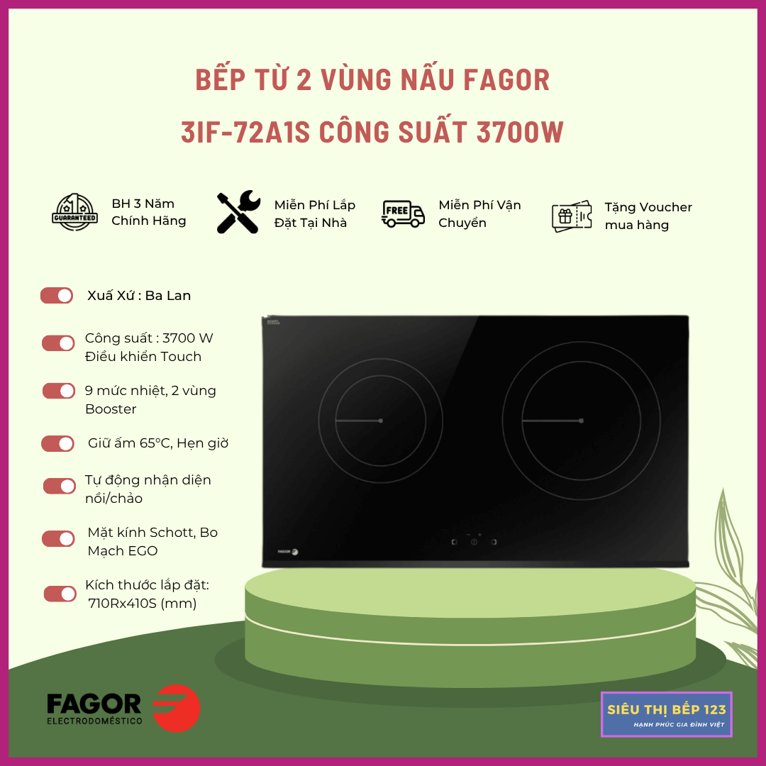 Bếp từ Fagor 3IF-72A1S – Nhập Khẩu Ba Lan