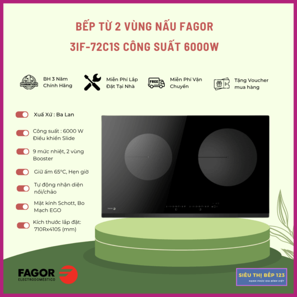 BẾP TỪ FAGOR 3IF-72C1S – Nhập Khẩu Ba Lan nguyên chiếc