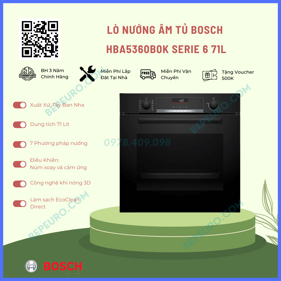 TOP 5 LÒ NƯỚNG BOSCH SERIES 4 NÊN MUA 2023? 19 lo-nuong-bosch-hba5360b0k-serie-6-mau-den