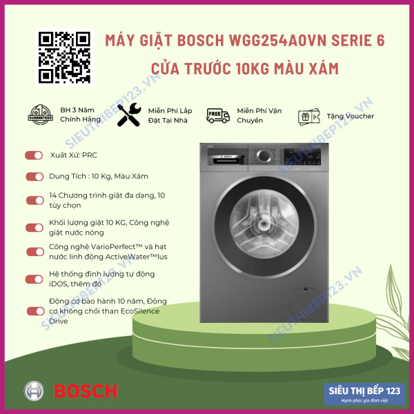 MÁY GIẶT BOSCH WGG254A0VN 10KG