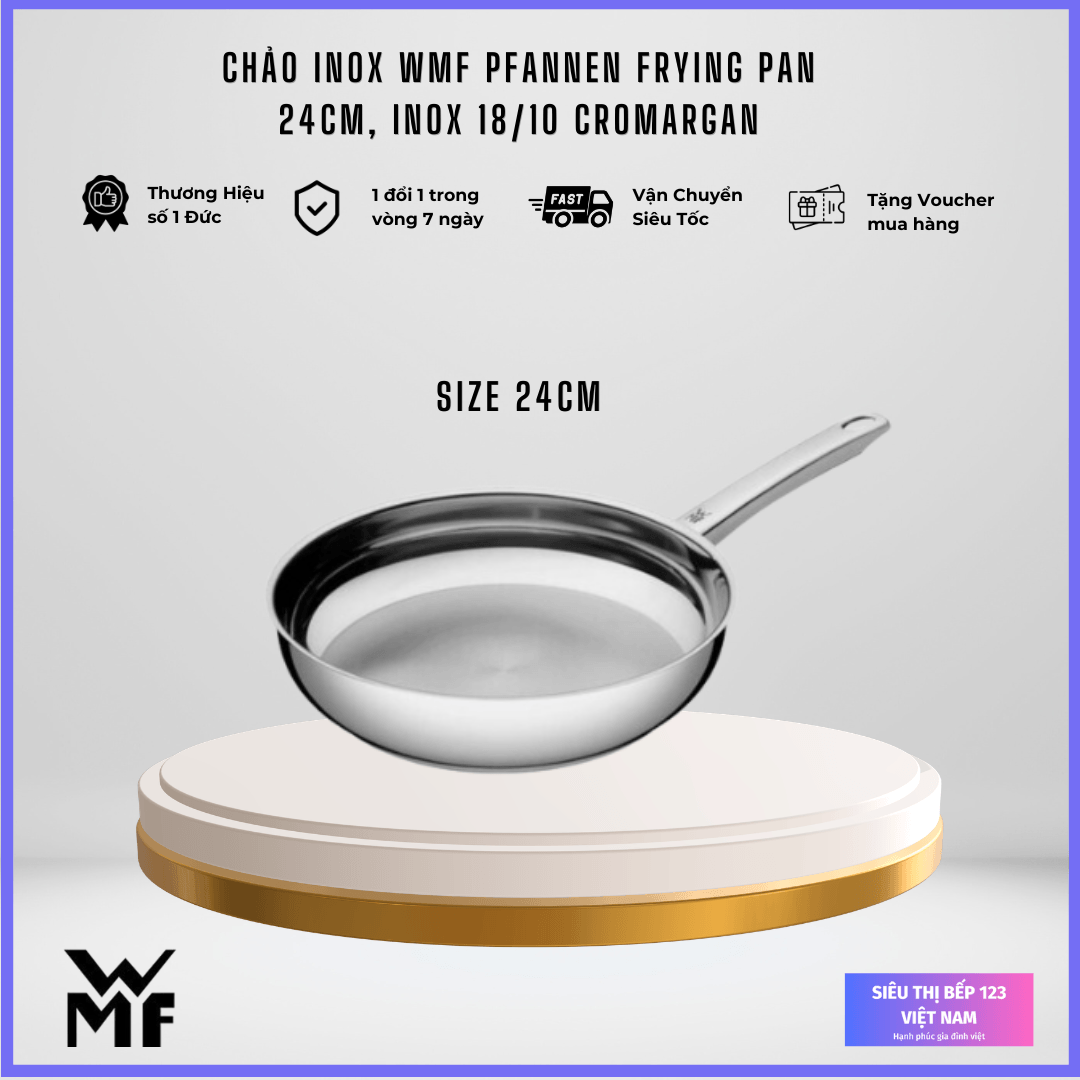 Chảo Inox WMF Frying Pan Profi 24cm 3 Chảo Inox WMF Frying Pan Profi 24cm