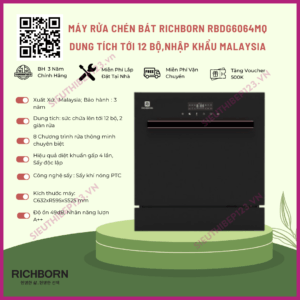 MÁY RỬA BÁT RICHBORN RBDG6064MQ 12 BỘ
